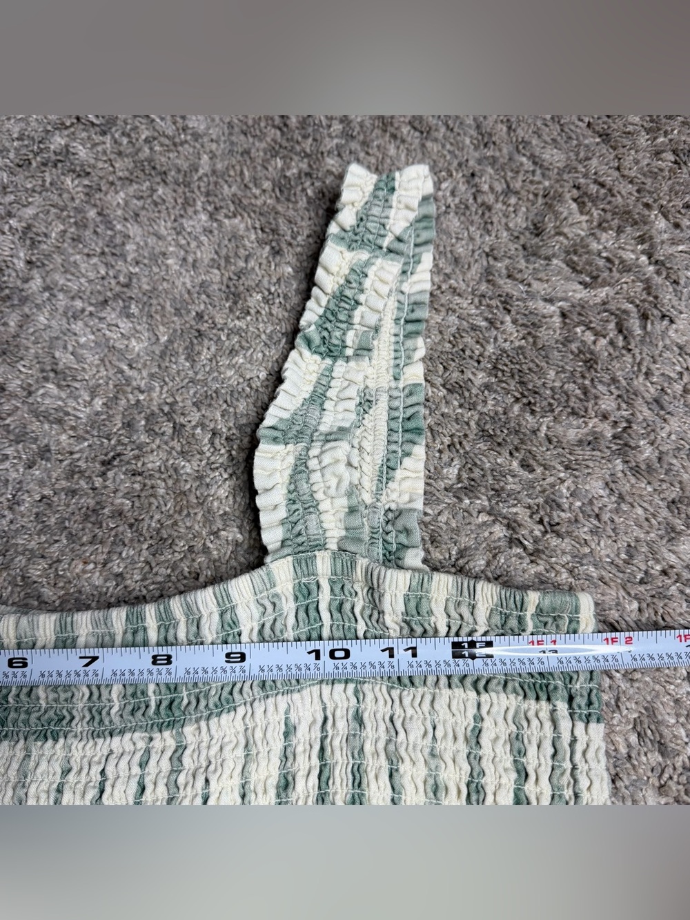 MARINE LAYER Selene Smocked Maxi Dress medium green pockets linen vacation trip - Picture 8 of 11